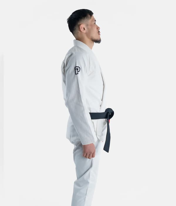 Progress Kimono/Gi BJJ Herr The Academy Vit + Vitt Bälte Set A2