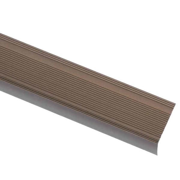 vidaXL Trappprofiler, L-form, 5 st, aluminium, 100 cm, brun
