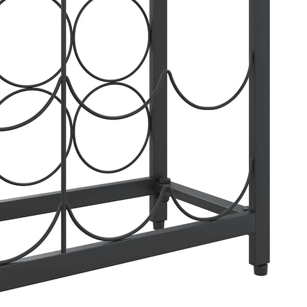 vidaXL Flaskställ för 45 flaskor svart 54x18x100 cm smidesjärn