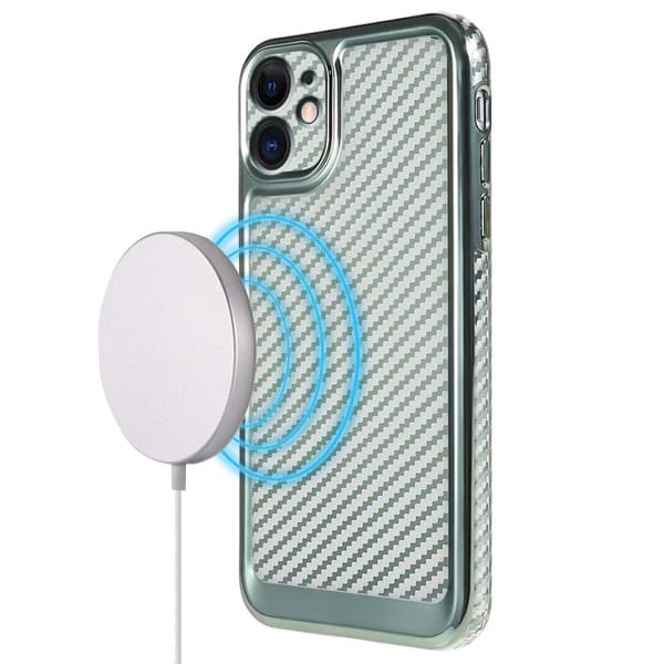 iPhone 12 Carbon Slim Cover, Grøn