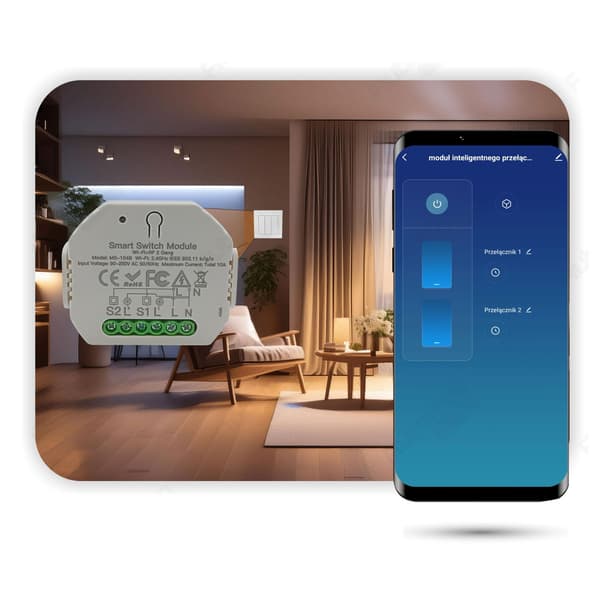 TUYA 2-kanals Wifi-belysningscontroller