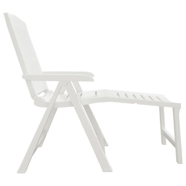 vidaXL Liggestol, Hvid, Plast