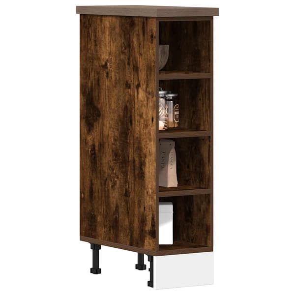 vidaXL underskab røget eg 20x44,5x81,5 cm limet træ