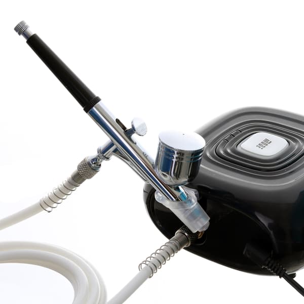 KOMPRESSOR TIL AIRBRUSH, MODELLERING, KOSMETIK, AUTO STOP, JUSTERING