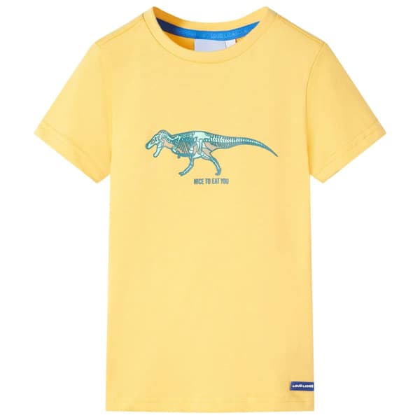 Børne-T-shirt, lys okker, 128
