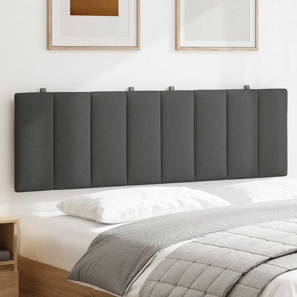 vidaXL hovedgærdehynde, mørkegrå, 160 cm, stof