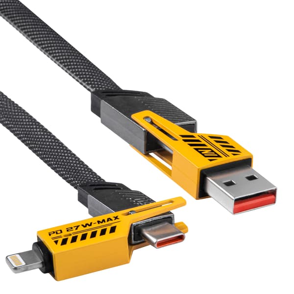 USB A + USB typ C / USB typ C + Lightning-kabel 1m AK-USB-57 65W