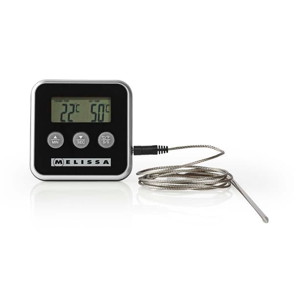 MELISSA Kötttermometer 16310241 0-250 °C Timer Alarm LCD