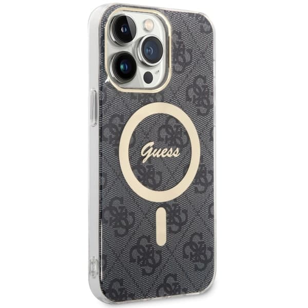 Guess IML 4G MagSafe-etui til iPhone 14 Pro Max, sort