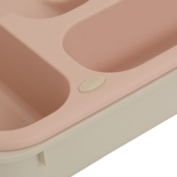 Utdragbar bestickorganisatör i polyeten, rosa