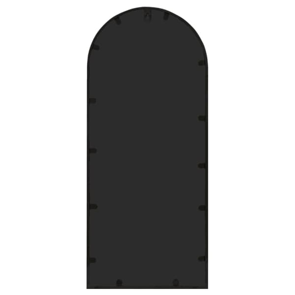 vidaXL indendørs spejl, sort, 100x45 cm, jern