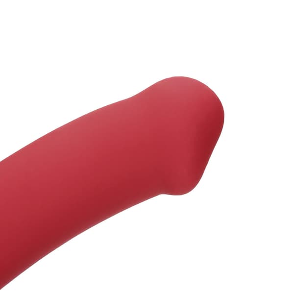 Ei-fallosinen värisevä dildo - Suuri - vadelmanpunainen