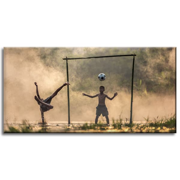 Canvastavla Ungdomsfotboll 80x40 cm