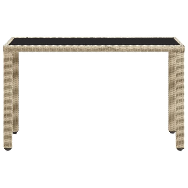vidaXL Puutarhapöytä, beige, 123x60x74 cm, polyrottinki