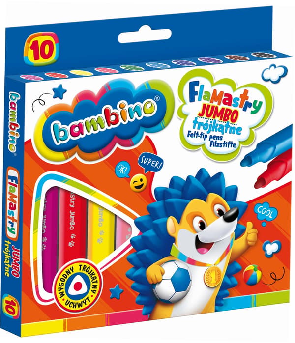 Jumbo BAMBINO kolmiotussit. 10 väriä