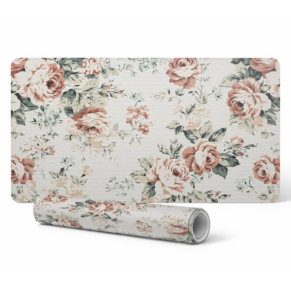Antiskridmusemåtte med blomstermønster retro, 120x60 cm