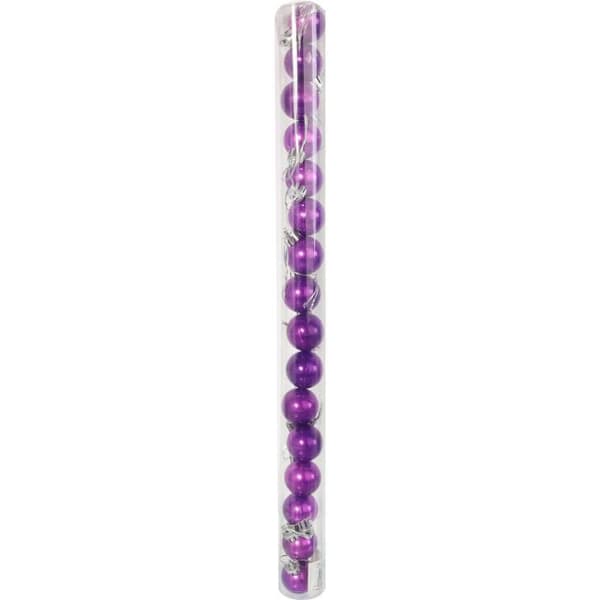 Set med 16 plastkulor i 3 cm rör, lila