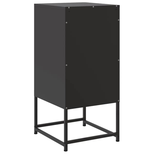 vidaXL sengebord sort 36x39x78 cm stål