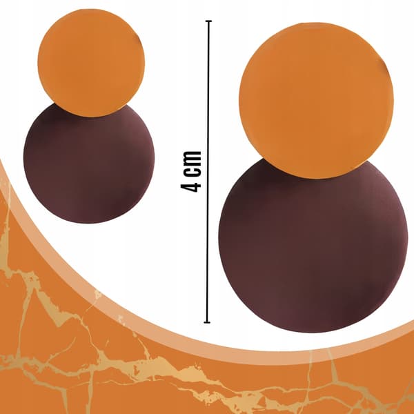 Vinröda orange retro örhängen ST170