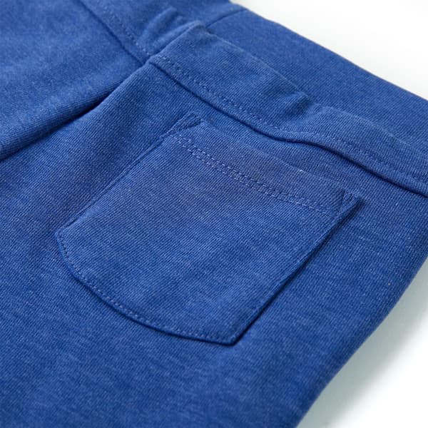 Barnshorts med dragsko, blåmelerade, 128