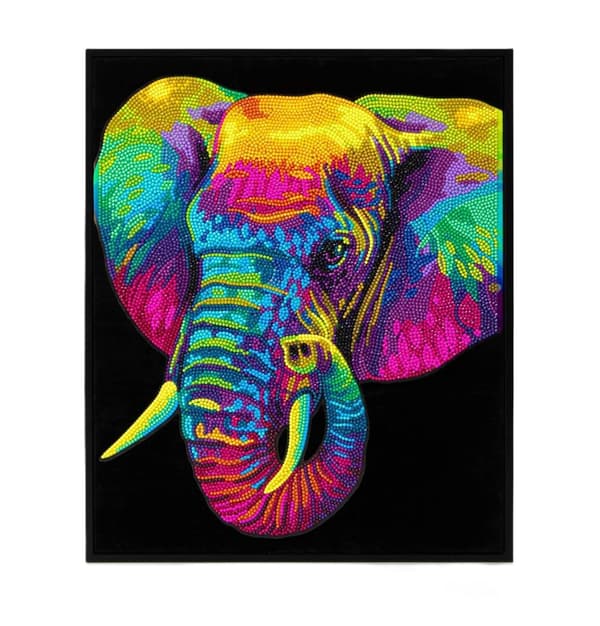 Diamond Dotz - Voksne Flocket Neon Elefant