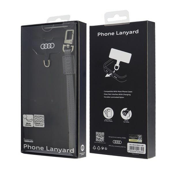 Audi universal axelrem för telefon 28cm 10mm, grå