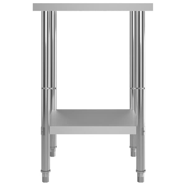vidaXL køkkenbord 60x60x85 cm rustfrit stål