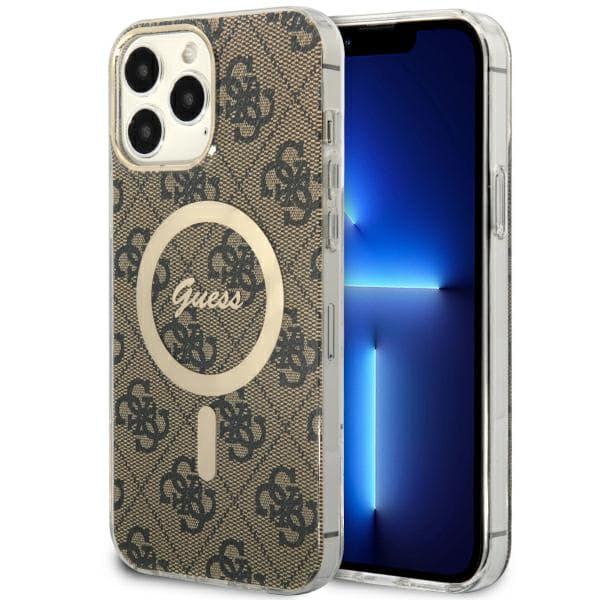 Guess IML 4G MagSafe-etui til iPhone 13 Pro Max, brun
