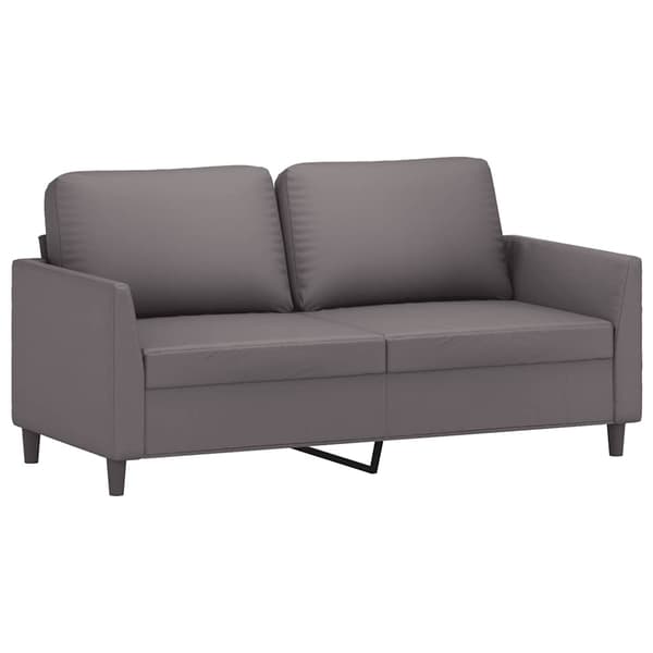 vidaXL 2-personers sofa, grå, 140 cm, kunstlæder