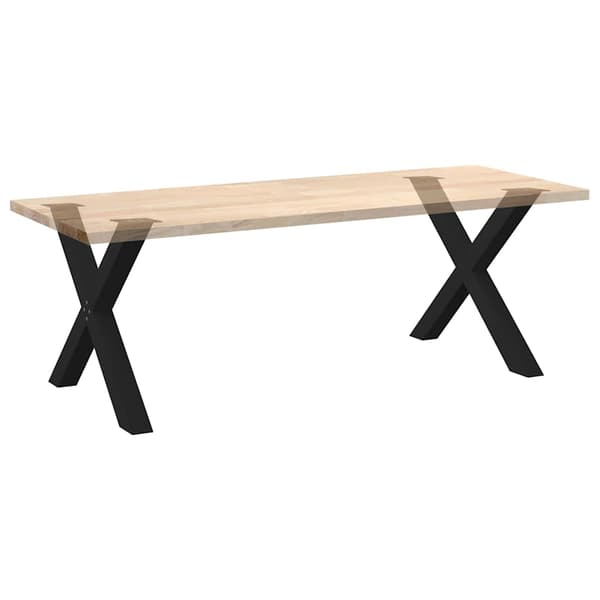 vidaXL spisebordsben, 2 stk., sort, 90x(72-73) cm, stål