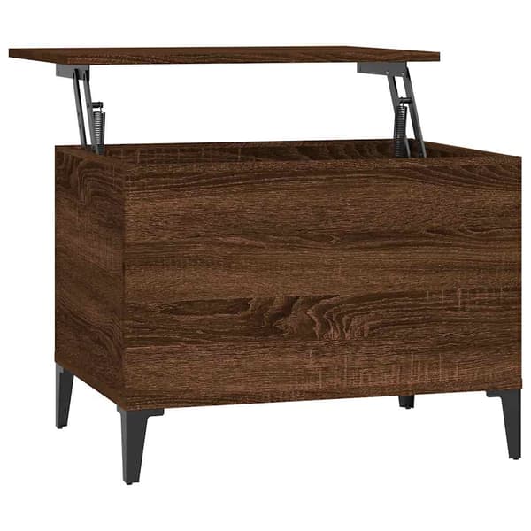 vidaXL sofabord brunt egetræ 60x44,5x45 cm