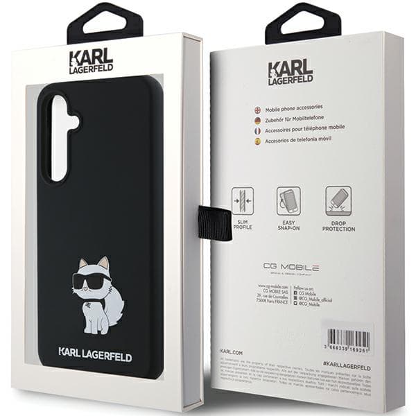Karl Lagerfeld Silikone Choupette-etui til Galaxy A35, Sort