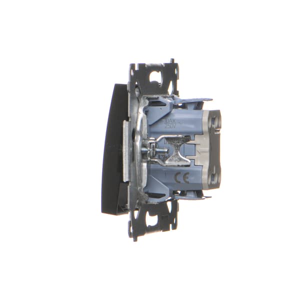 Ringknapp (modul) 10AX, 250V~, snabbkopplingar, mattsvart Simon54
