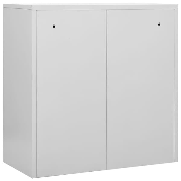 vidaXL Låsbart skåp grå/blå 90x45x92,5 cm stål