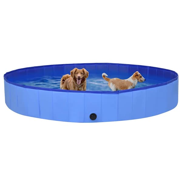 vidaXL foldbar hundepool blå 300x40 cm PVC