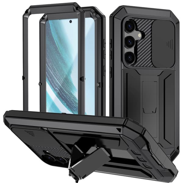 Pansret cover til Samsung Galaxy S25+ Plus, R-JUST, sort