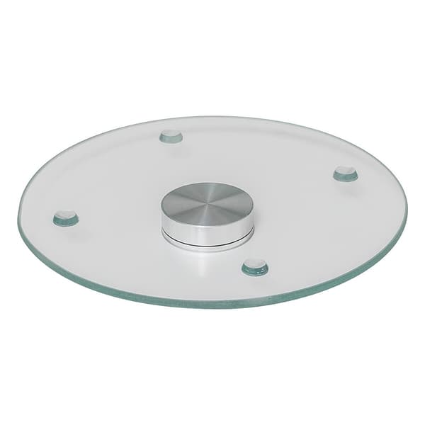 Glaspladespiller Hvid Marmor 32 cm