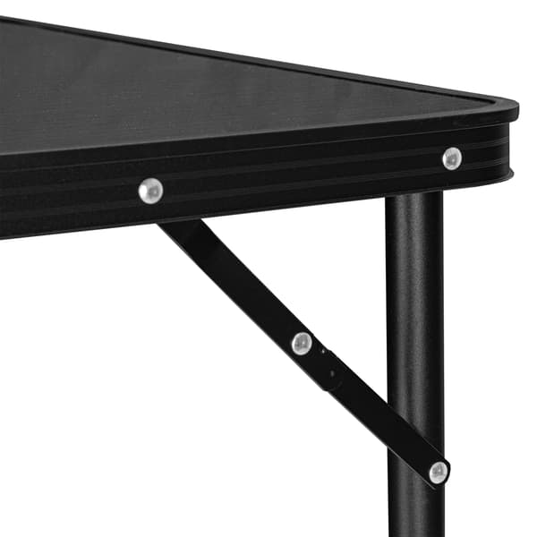TRAMP campingsæt, foldbart, 120x60 cm, sort træ, sort