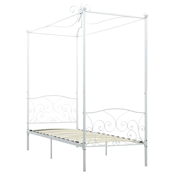 vidaXL Himmelssängram vit metall 100 x 200 cm
