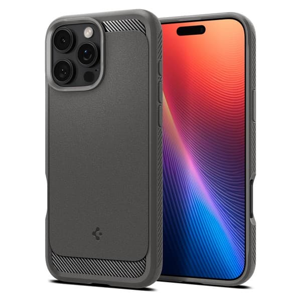 Spigen Rugged Armor-skal till iPhone 16 Pro Max Grå/Grå