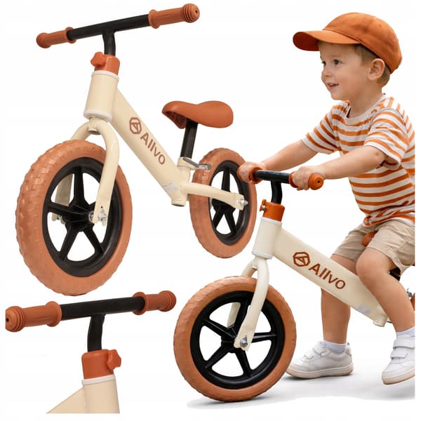 Allvo 12" Barn Balanscykel Beige ALV-U896N