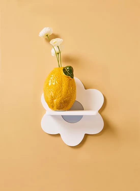 Kid's Concept - Blommig vit hylla