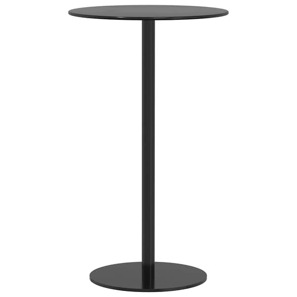 vidaXL Pyöreä puutarhapöytä musta Ø60x105 cm teräs