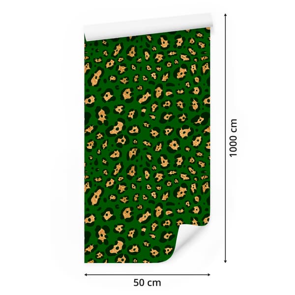 Pullonvihreä ja oliivinvihreä nahkatapetti 50x1000 cm