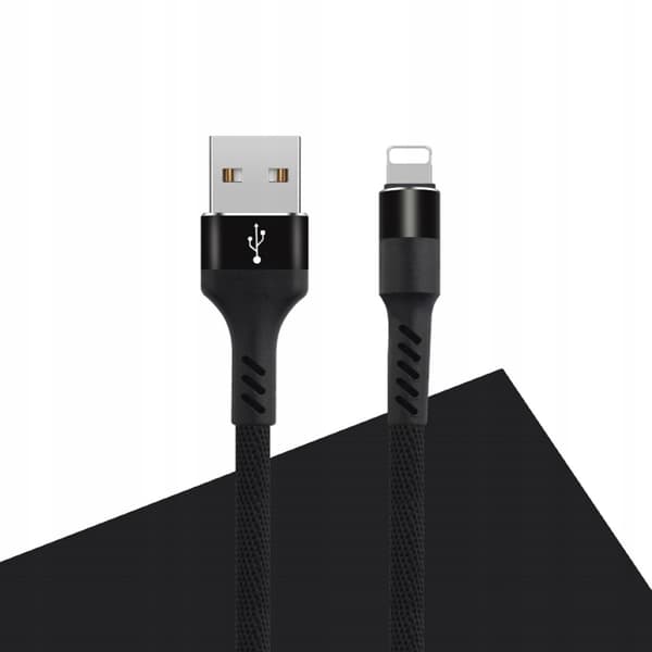Maxlife MXUC-01 USB - Lightning-kaapeli 1,0 m 2A musta nailon