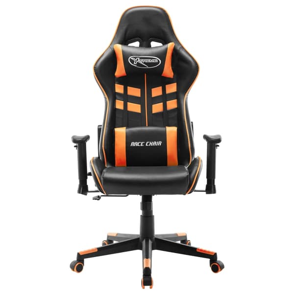 vidaXL gamingstol, sort og orange, kunstlæder
