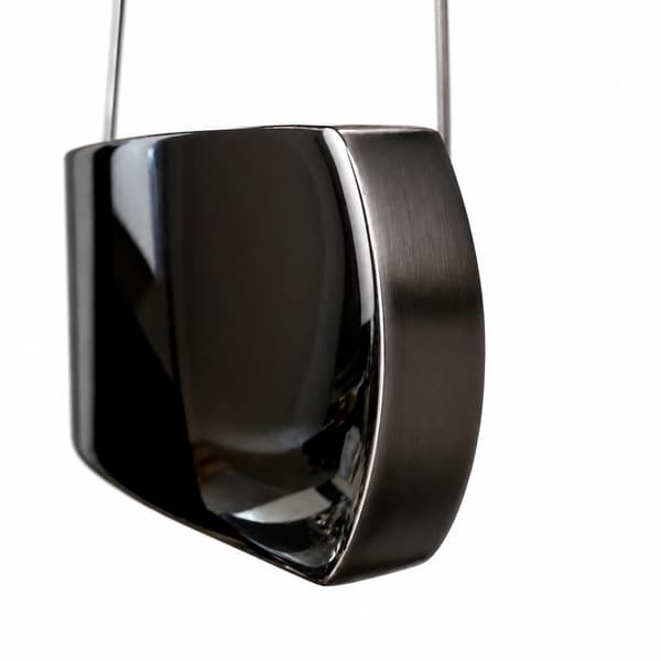Zigbee Open ring LED hængelampe sort krom 40cm