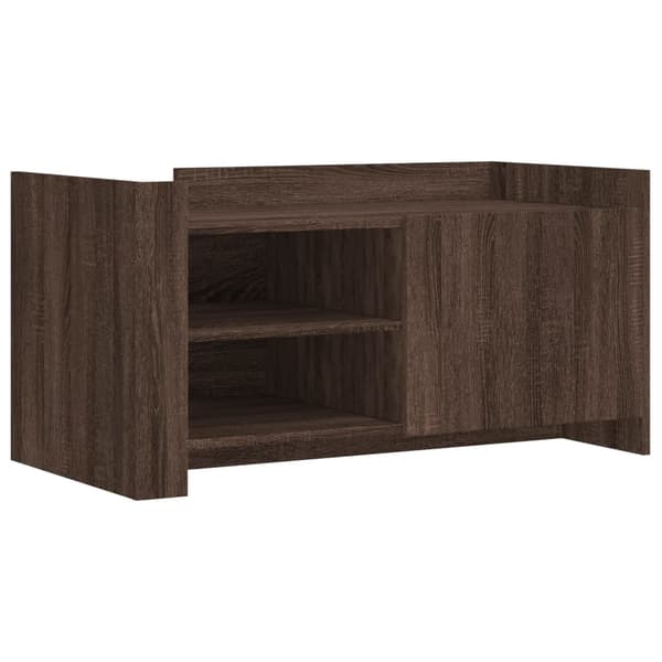 vidaXL sofabord brunt egetræ 100x50x50 cm