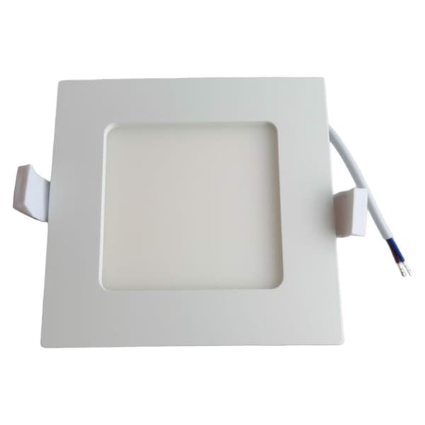 Firkantet LED-spotlight 6W 3000K 230V 115mm