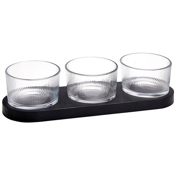 Glasskåle til snacks på bakke 4 stk.